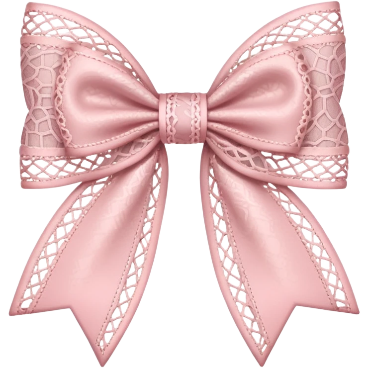 A Light Pink lace bow  emoji