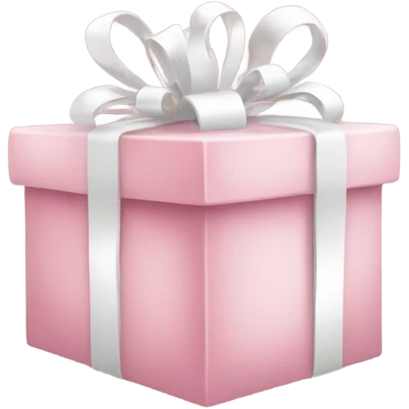 Light pink Christmas gifts under a white Christmas tree  emoji