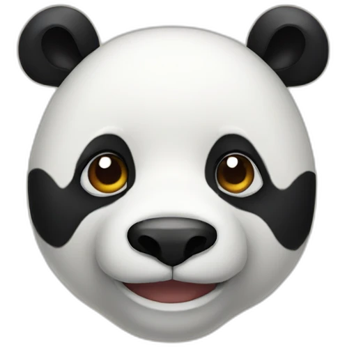 A panda bear mixed with a dino emoji