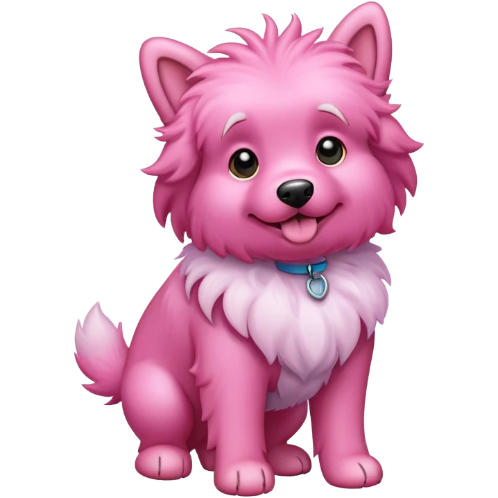Pink dog emoji
