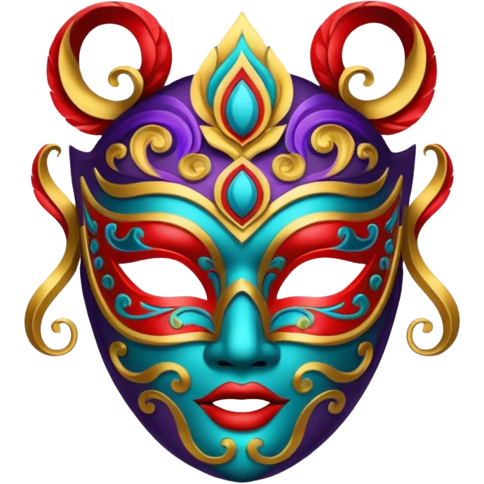 Please generate a multicolored mask. emoji