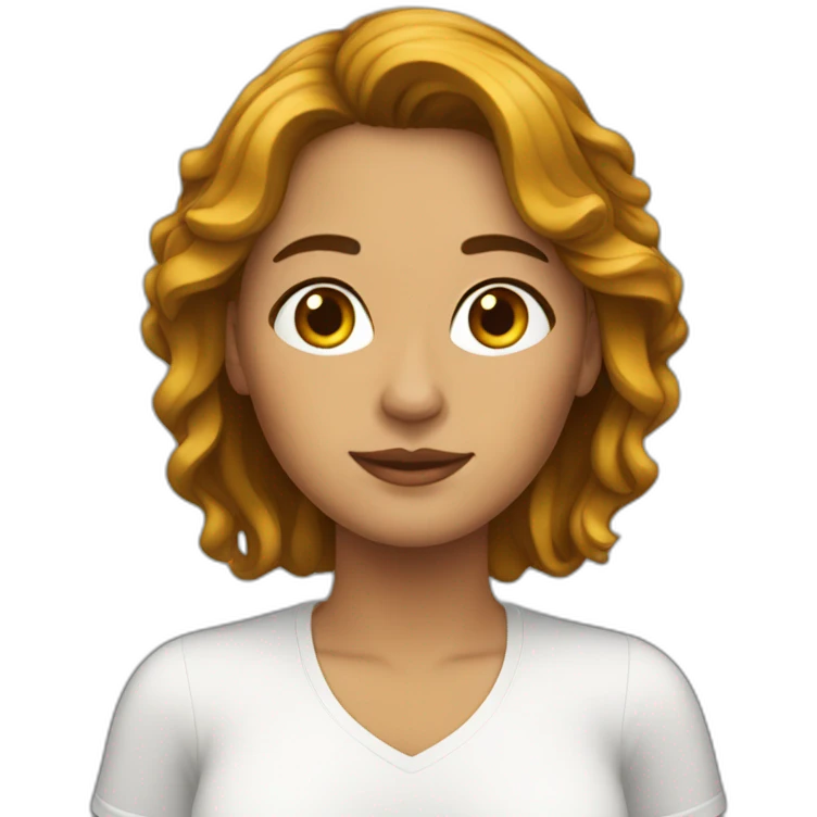 mujer cabeLLO CRESPO  emoji