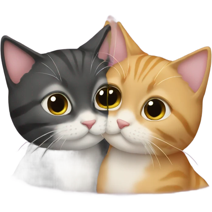 2 cats kissed emoji