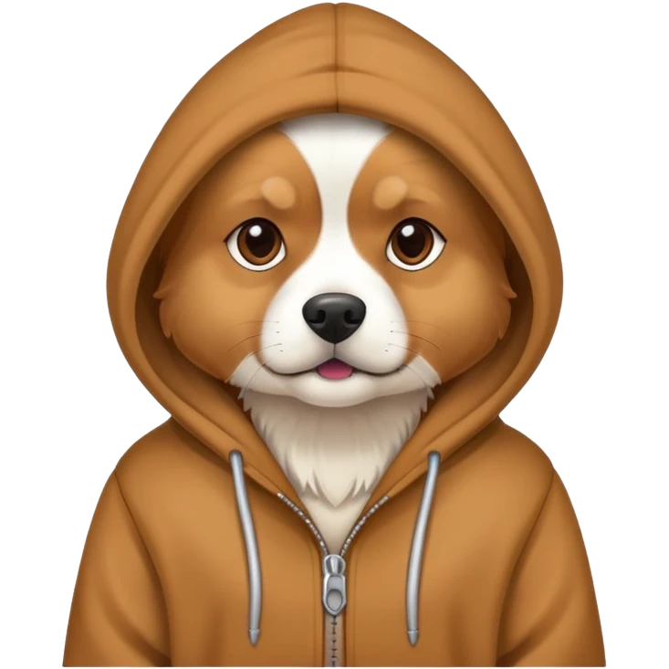 dog wearing a hoodie emoji