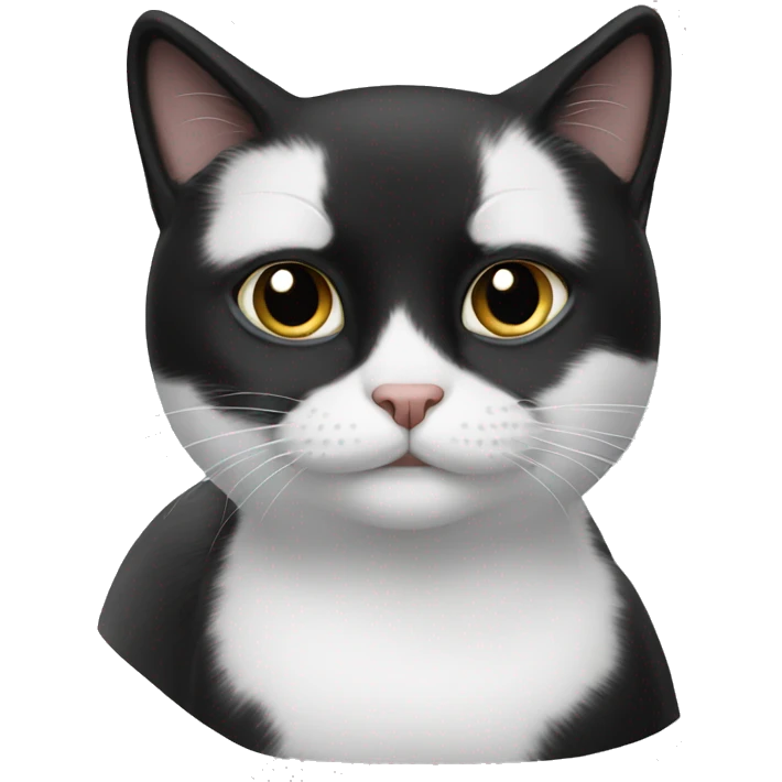 Black and white cat emoji