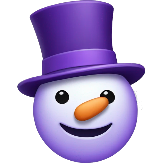 Purple snowman emoji