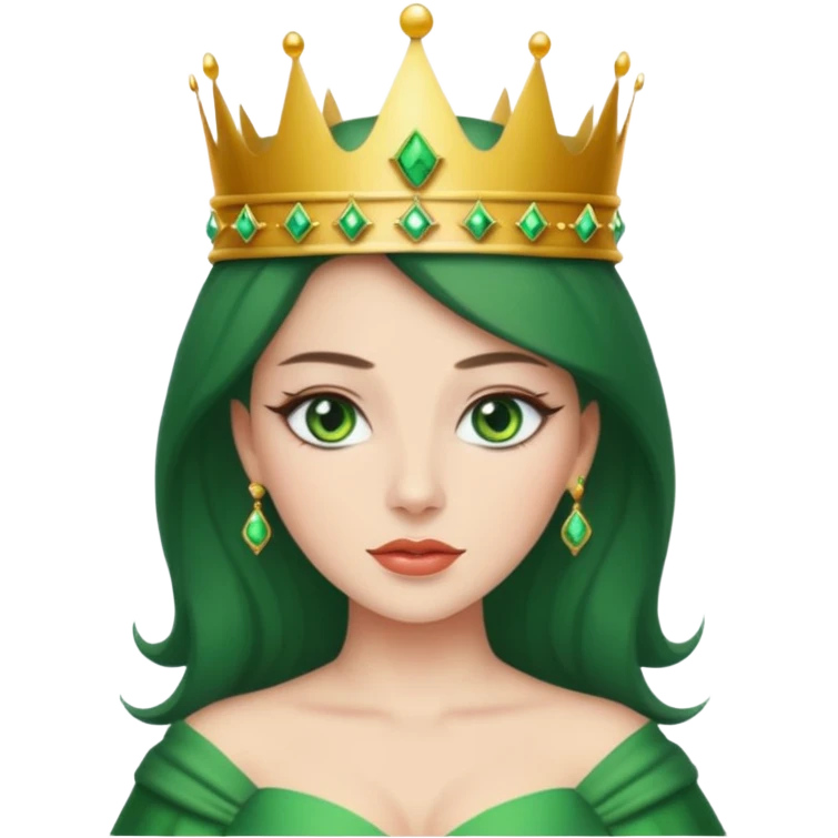 Sexy Queen Green eyes emoji