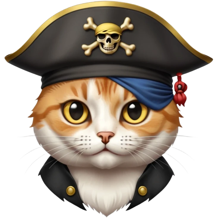 Кот в стиле пиратов карибского мооя emoji