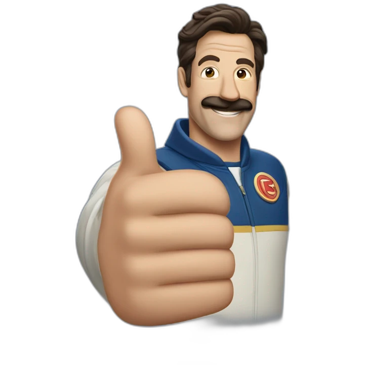 Ted lasso thumbs up emoji