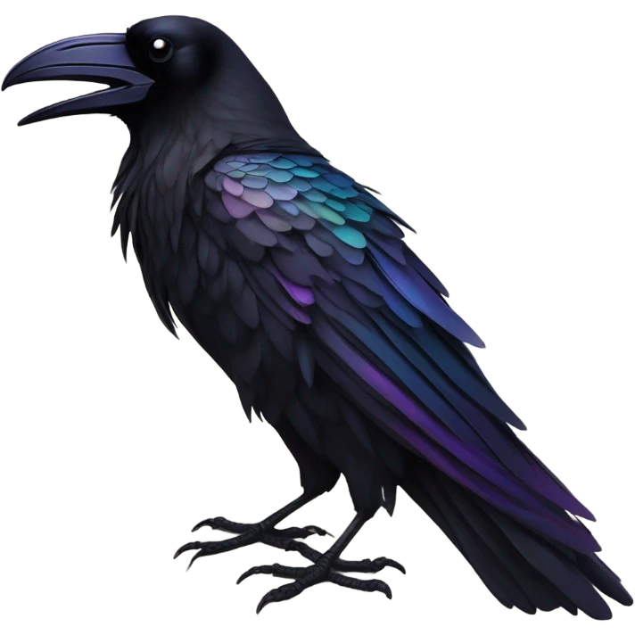 A Raven licking a snake  emoji