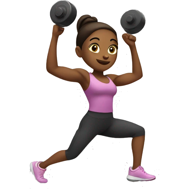 Girl working out emoji