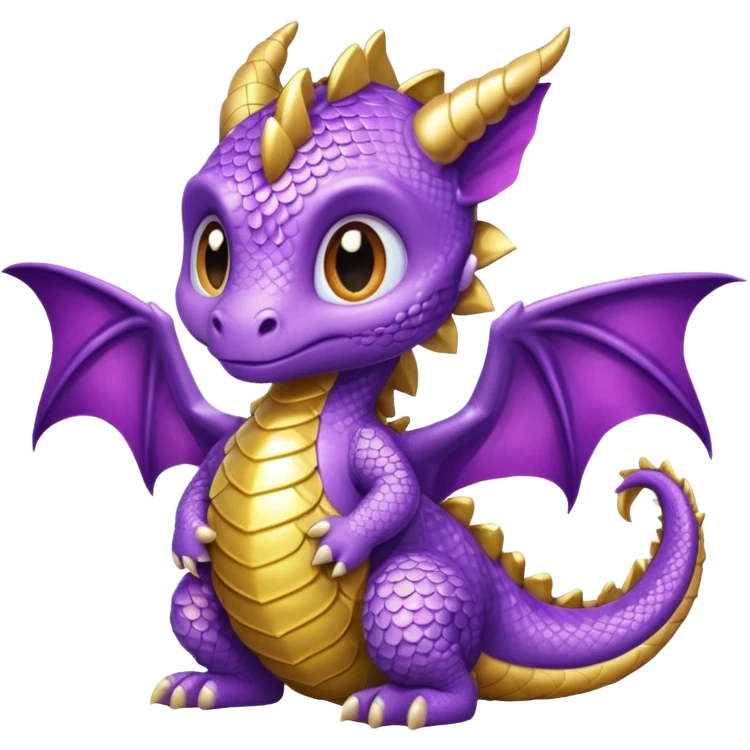 golden purple baby dragon emoji