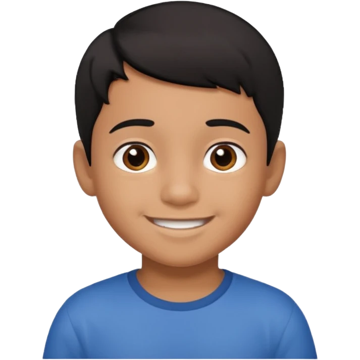 Hispanic boy, 6 years old, short hair emoji