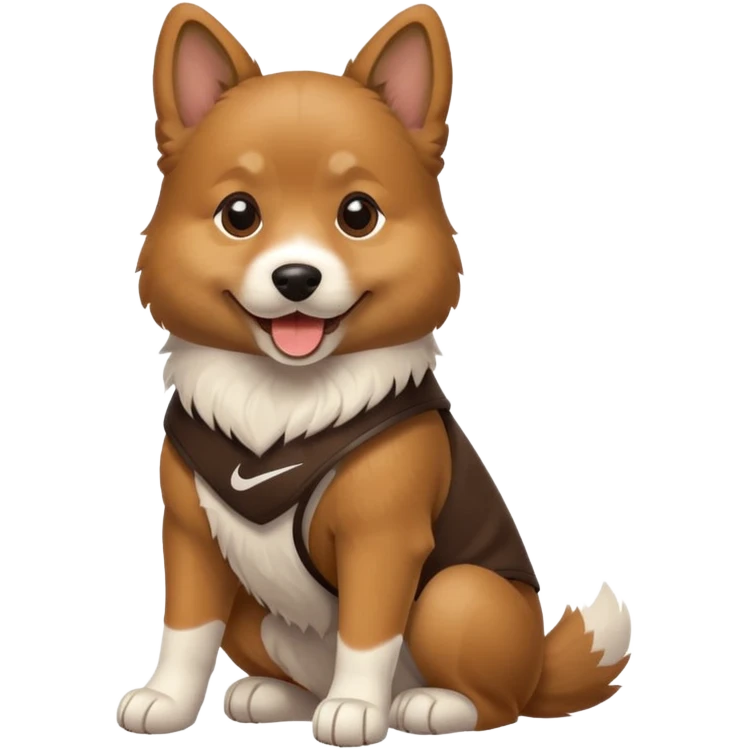 Dog wearing Nike shoes emoji