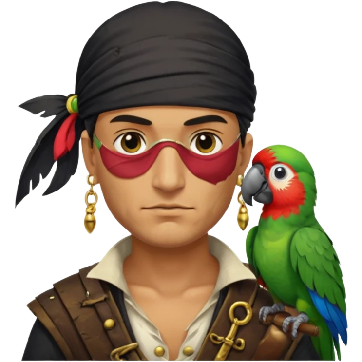 pirate and parrot emoji