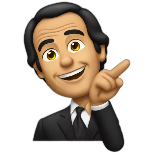 Julio Iglesias pointing with his finger emoji