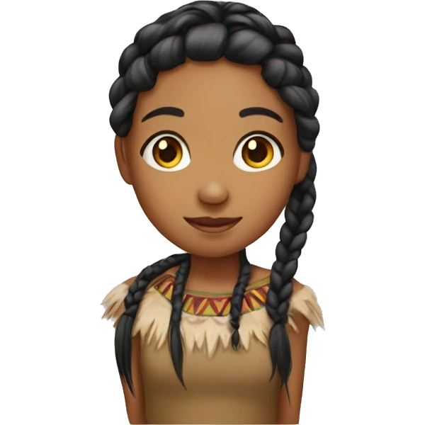 Native girl with braids  emoji