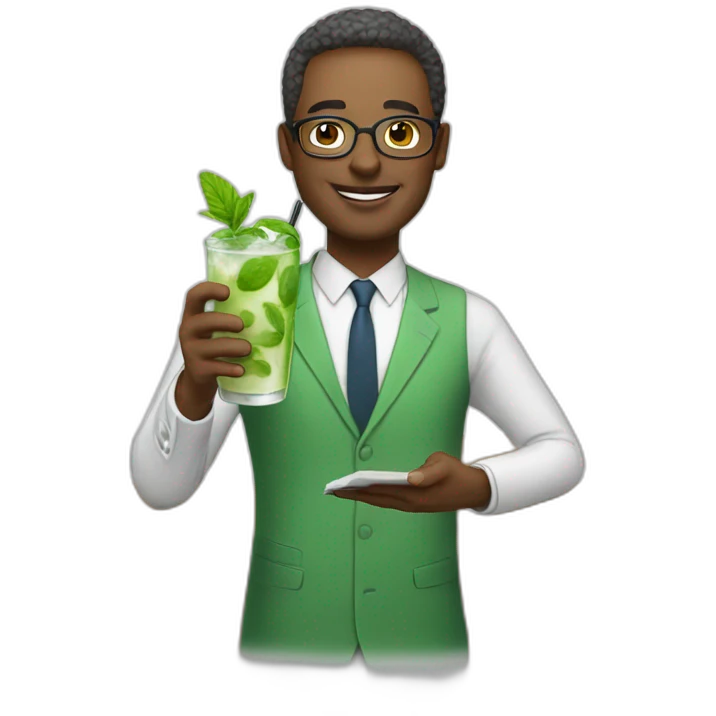white teacher with mojito emoji