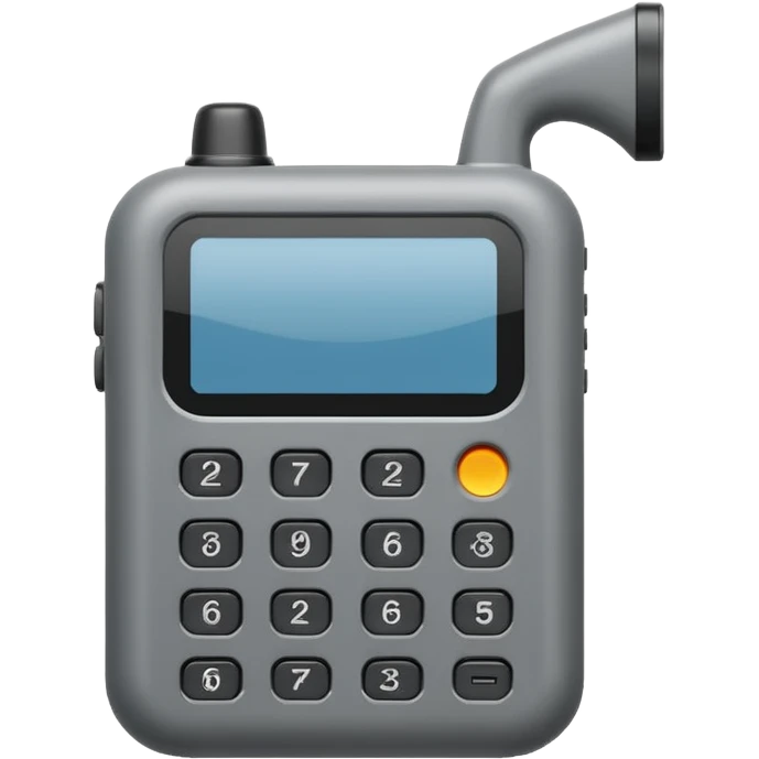 gray walkie talkie emoji