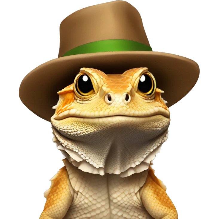 bearded dragon with hat emoji