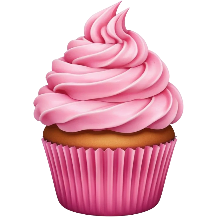 cupcake with pink icing emoji