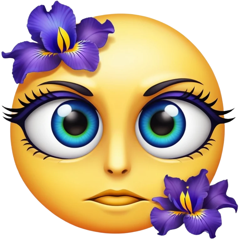 expressive cartoon eyes with colorful irises emoji