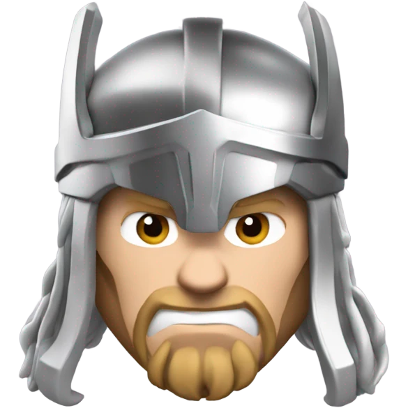 3d render Thor emoji face  emoji