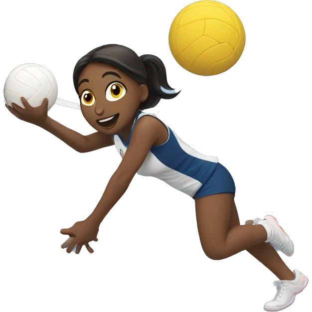 Girl hitting a volleyball emoji