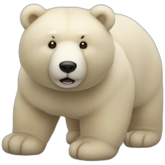 Beige ice bear teddy  emoji
