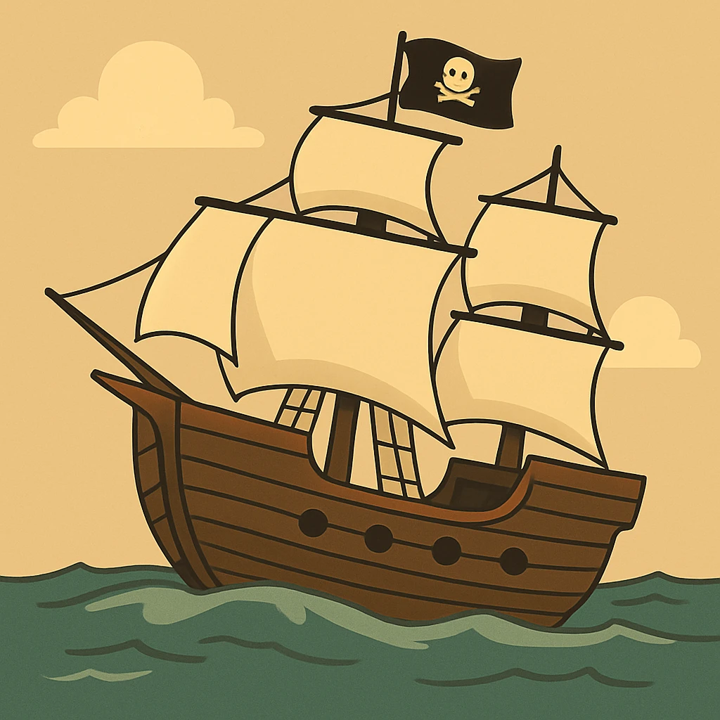 pirate ship emoji