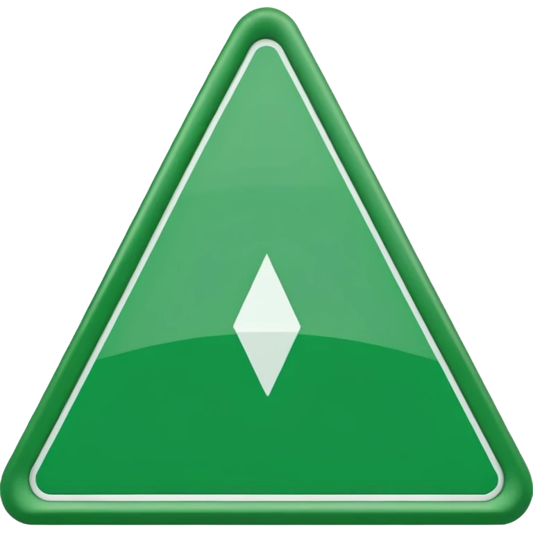 danger green triangle sign emoji