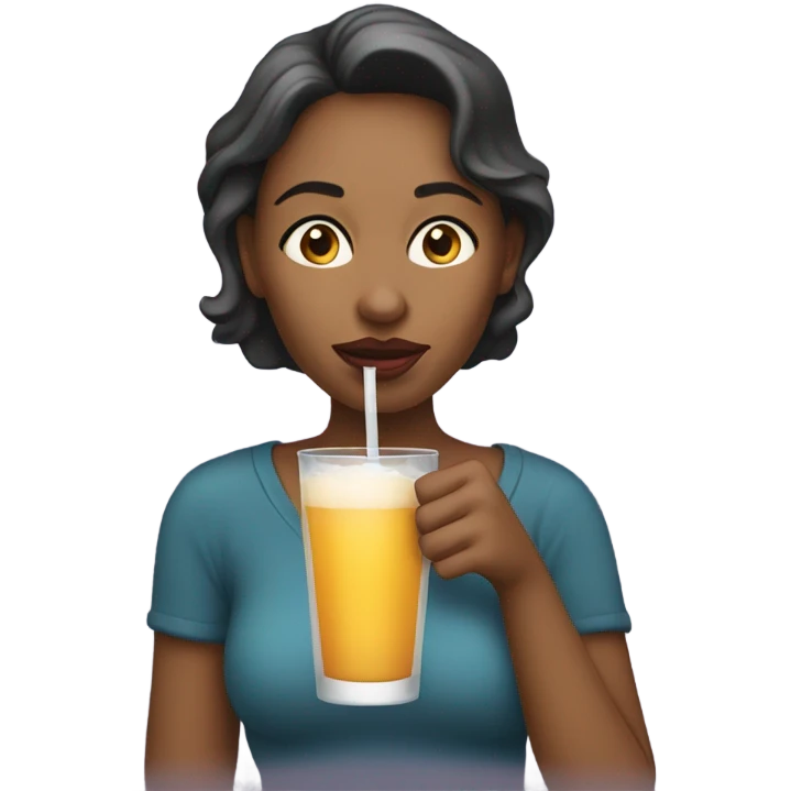 Woman drinking emoji