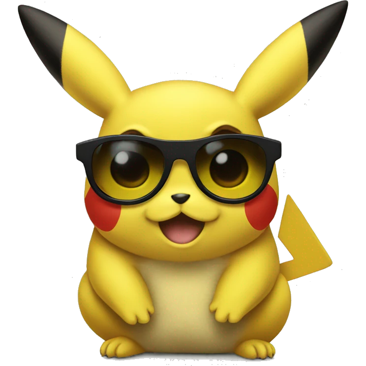 Pikachu wearing sunglasses emoji