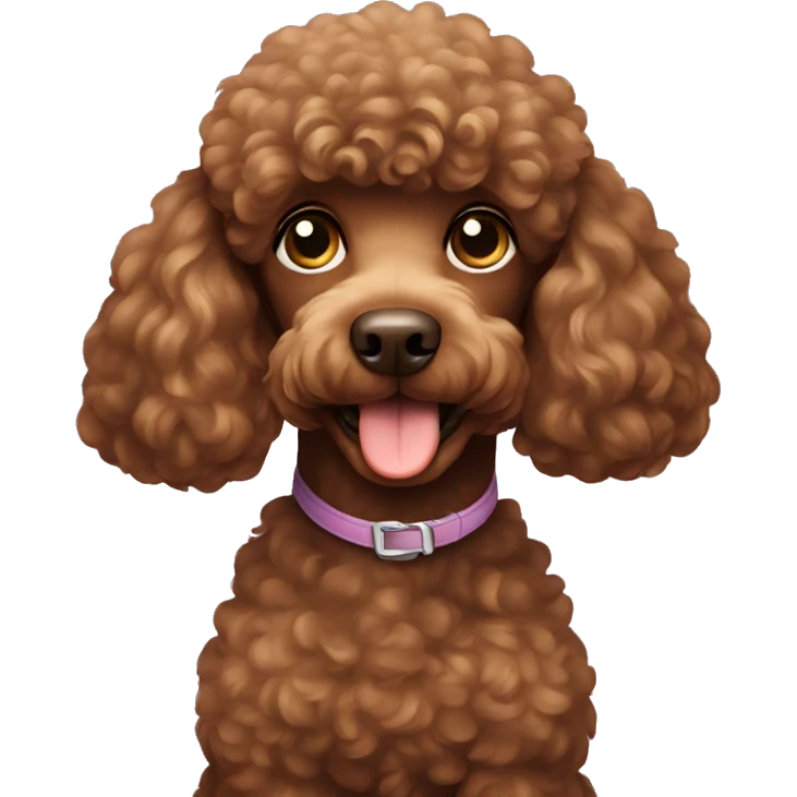 Brown poodle emoji