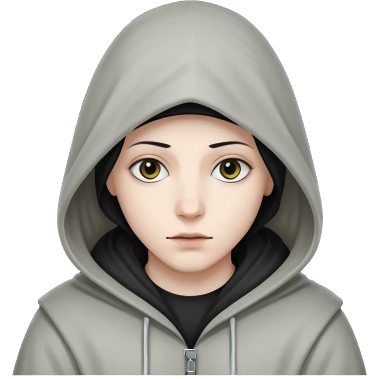 mysterious hooded emoji