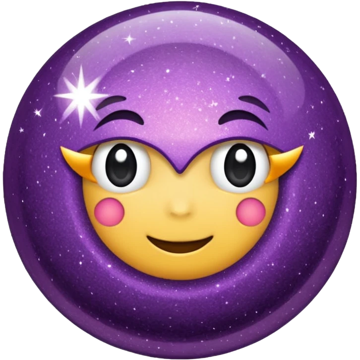 bolinha glitter roxo emoji
