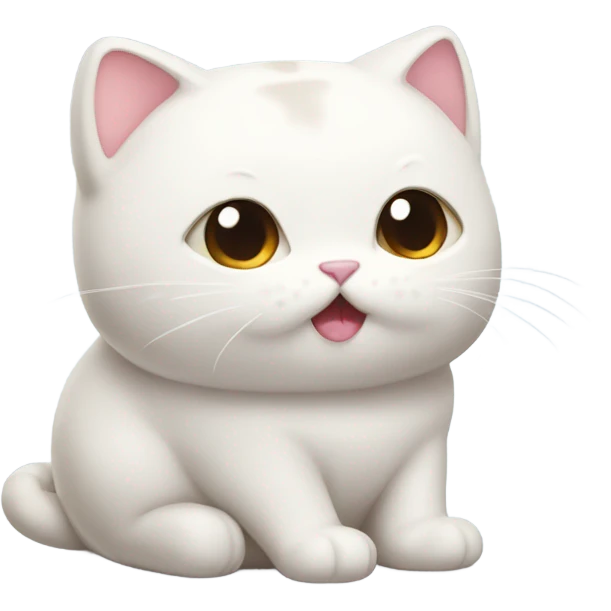 Marshmallow cat emoji