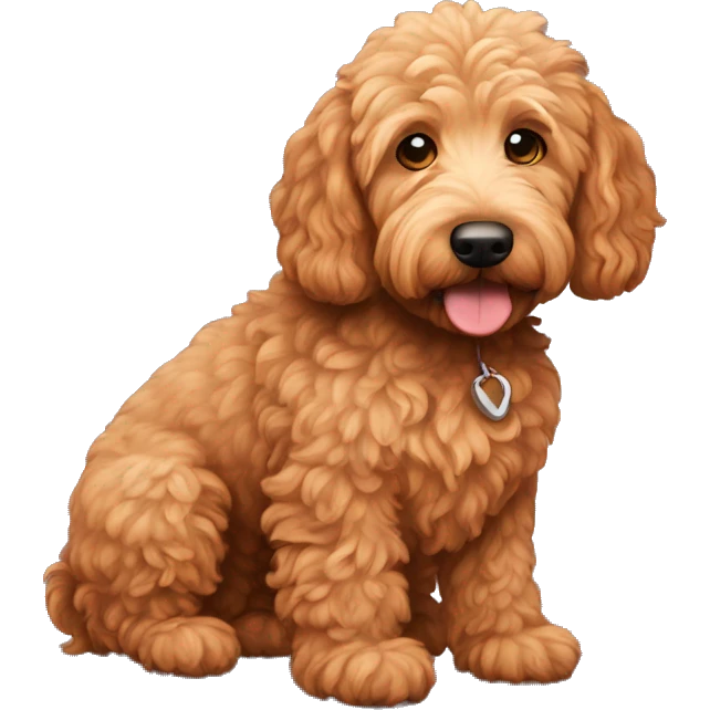 Red Golden doodle emoji