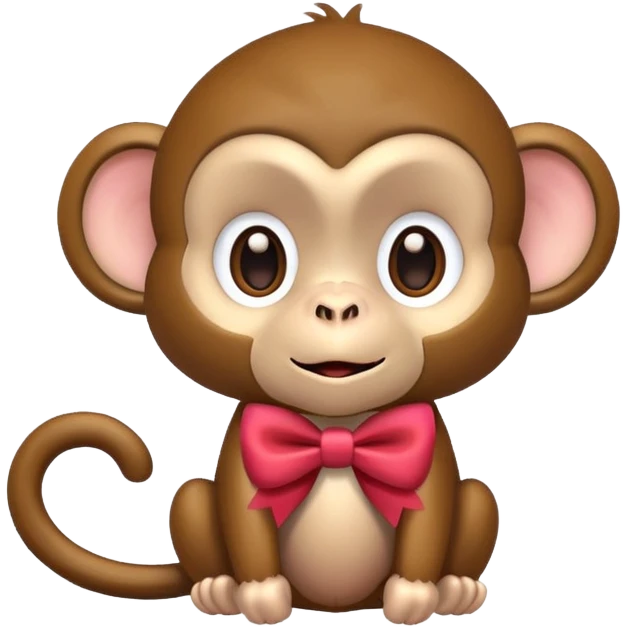 monkey with a bow emoji