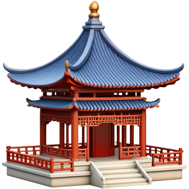 Miniature Chinese pavilion with elegant details emoji