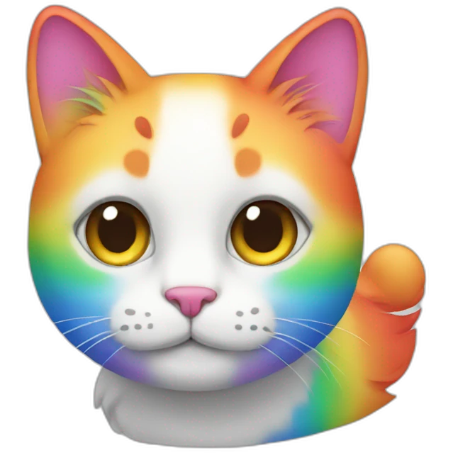 A rainbow cat  emoji