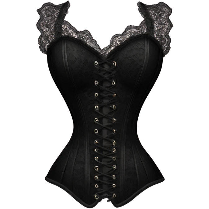 black lace corset emoji
