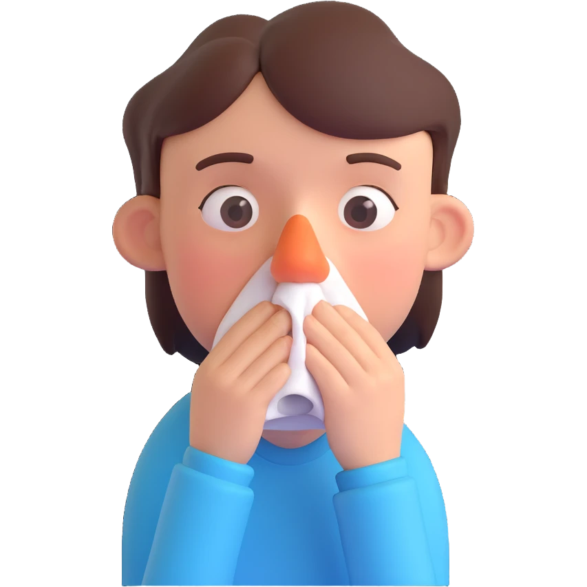 runny nose with a cold emoji