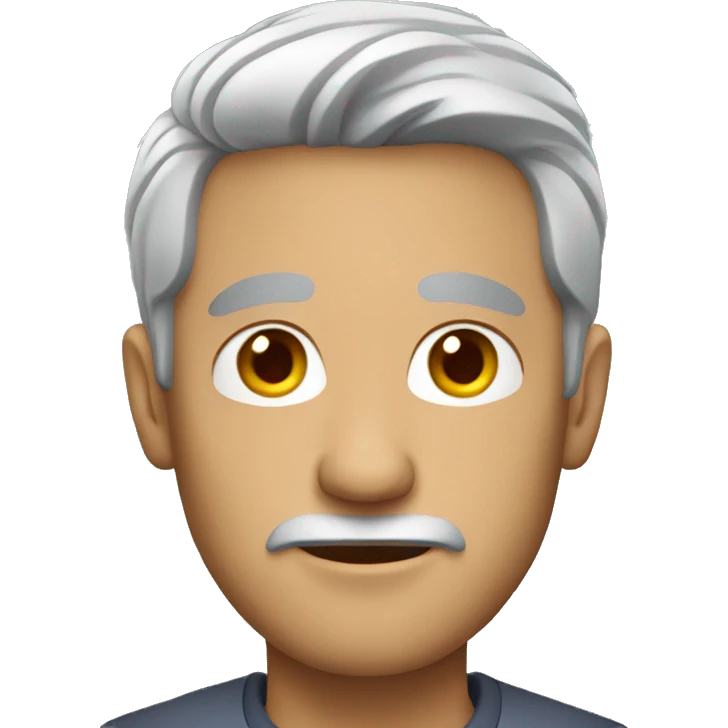 Man with grey hair emoji