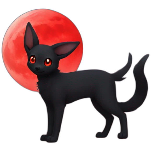 umbreon under red moon emoji