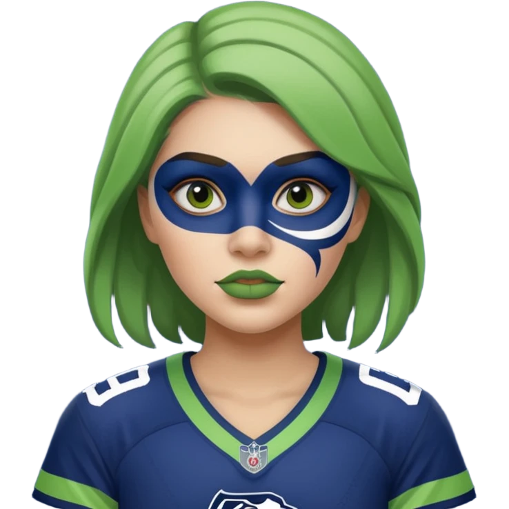 seahawks fan female emoji