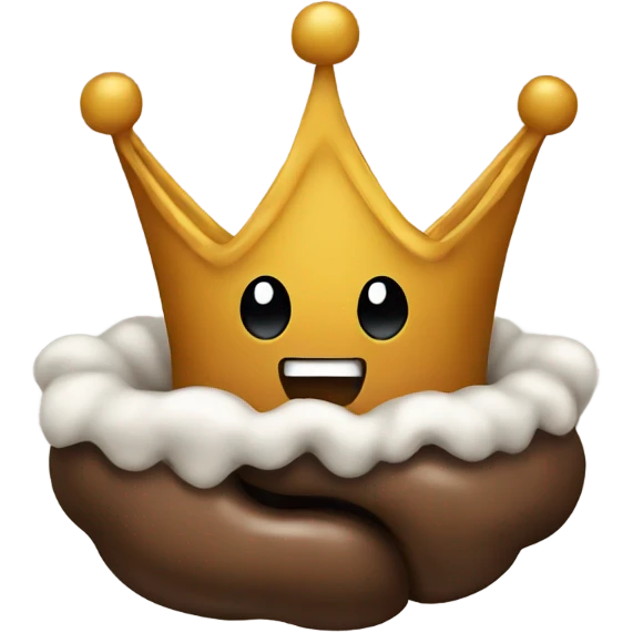 Poop with crown emoji