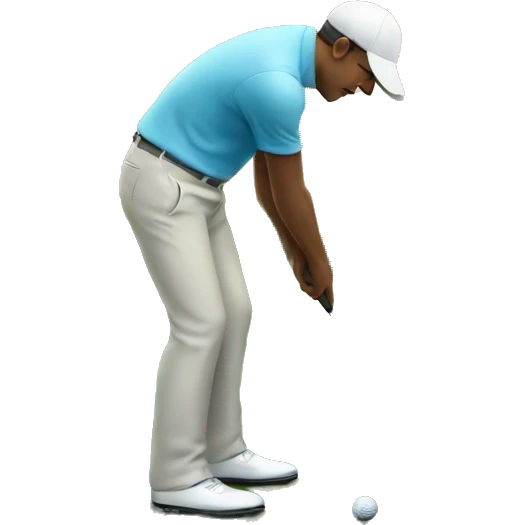 Man playing golf on golf course  emoji