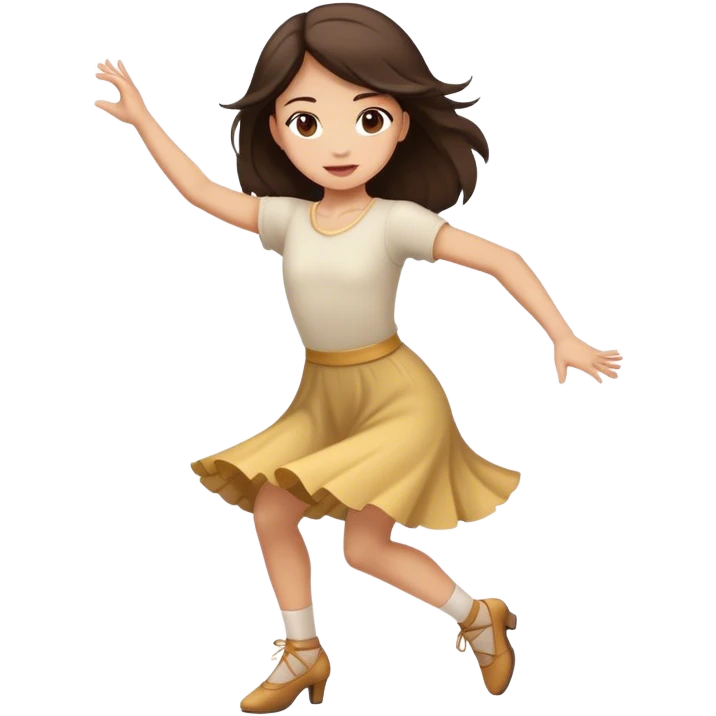 Fantastic dance emotion!!! (brunette girl) emoji