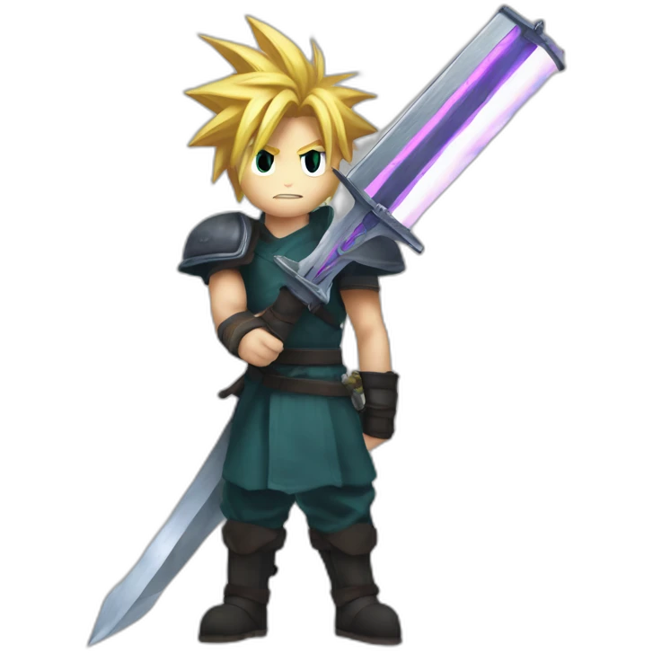 cloud strife with buster sword emoji
